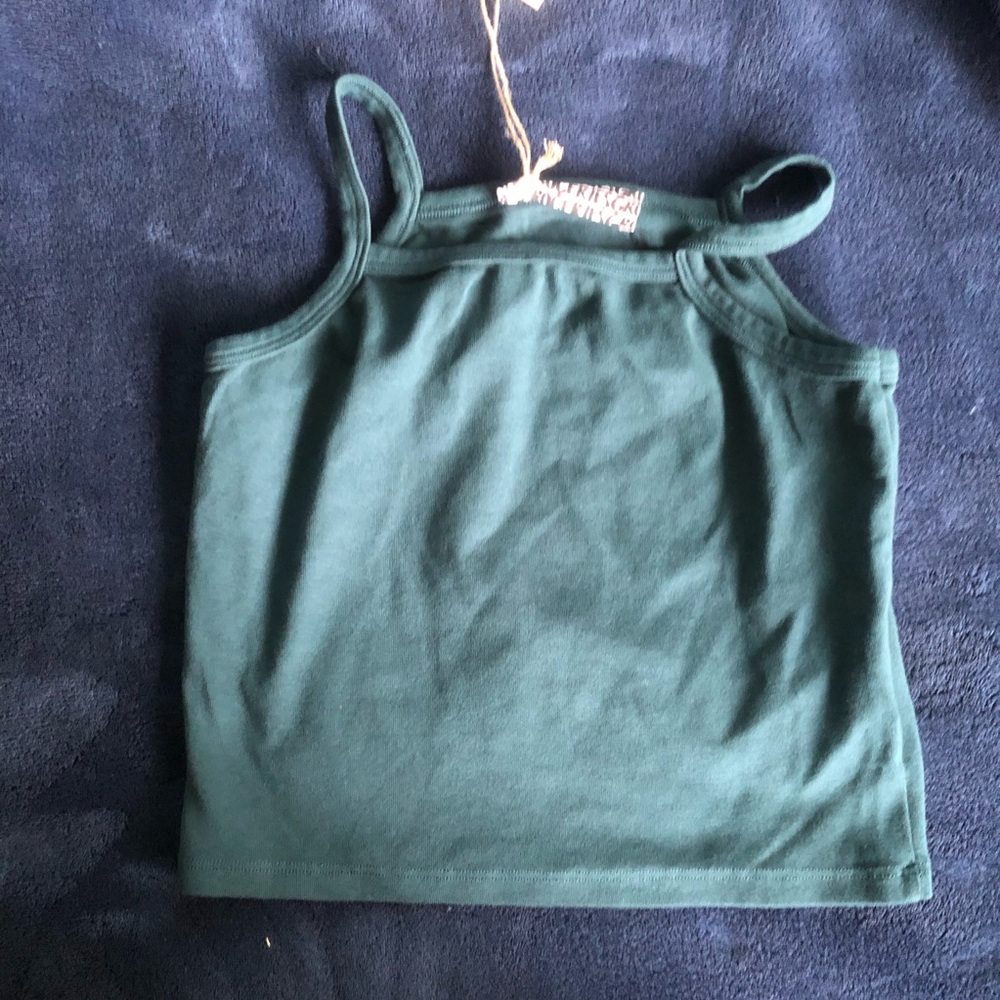 Groceries Apparel Crop Top Green Made in The USA Organic Cotton